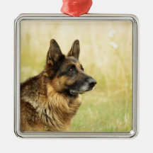 Cute German Shepherd  Ornament