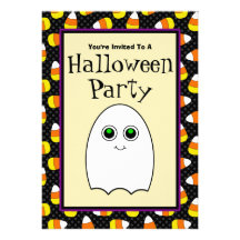 Cute Ghost Halloween Party Invitations