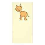Cute Ginger Cat Cartoon. Cream Background. Custom photo cards