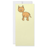 Cute Ginger Cat Cartoon. Cream Background. Custom Rack Card