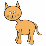 Cute Ginger Cat. Orange Cat Cartoon. Custom photo sculptures