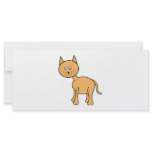Cute Ginger Cat. Orange Cat Cartoon. Custom rack cards