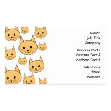 Cute Ginger Cats. Business Card Template