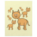 Cute Ginger Cats. Orange Cat Cartoon. Custom flyers