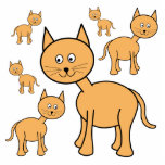 Cute Ginger Cats. Orange Cat Cartoon. Custom photo sculptures