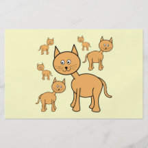 Cute Ginger Cats. Orange Cat Cartoon. Personalized Flyer