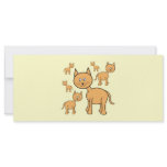Cute Ginger Cats. Orange Cat Cartoon. Custom Rack Cards
