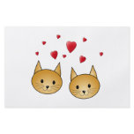 Cute Ginger cats. With Red Love Hearts. Custom flyers