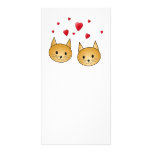 Cute Ginger cats. With Red Love Hearts. Custom photo cards