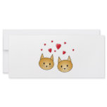 Cute Ginger cats. With Red Love Hearts. Custom rack cards