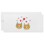 Cute Ginger cats. With Red Love Hearts. Custom Rack Cards