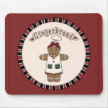 Cute Gingerbread Girl Mouse Pad