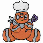 Cute Gingerbread Man Chef embroidered shirts