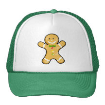 Cute gingerbread man cookie trucker hats