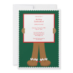 Cute Gingerbread Man Holiday Party Invitation