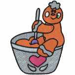 Cute Gingerbread Man Stirring Batter embroidered shirts
