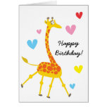 Cute Giraffe Birthday Card
