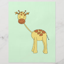 Cute Giraffe. Cartoon. Flyer Design