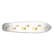 Cute Giraffe. Cartoon. Skate Board