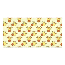 Cute Giraffe Pattern. Cartoon Animals. Customized Photo Card