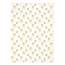Cute Giraffe Pattern. Personalized Announcements