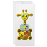 Cute Giraffe with Goldfish rack cards