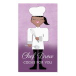 cute girl chef African American cooking busines... business cards