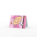 Cute Girl Grad Custom cards