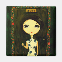 Cute Girl - Hua Yang Nian Hua Magnets