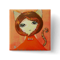 Cute Girl - In The Mood For Cat Pin