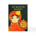 Cute Girl - Leopold Won't Give Up Valentine Card