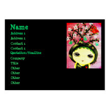 Cute Girl - She Grows A Tree Business Card