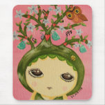 Cute Girl - She Grows A Tree Mouse Mats
