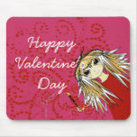 Cute Girl Valentine MousePad