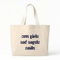 cute girls and angels smile bag