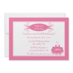 Cute girl's ballerina birthday party invitation