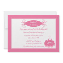 Cute girl's ballerina birthday party invitation