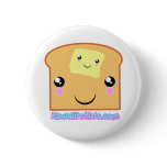 cute girls Butter and Toast anime kawaii button
