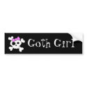 Cute Girly Skull Bumper Sticker bumper stickers