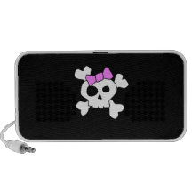 Cute Girly Skull Doodle Speaker System