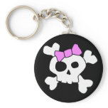 Cute Girly Skull Keychain