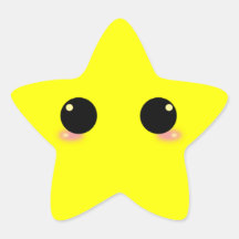 Cute Gold Star Reward Sticker For Students & Kids