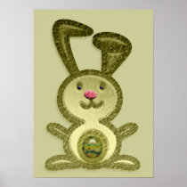 Cute Golden Bunny Poster