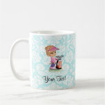 Cute Golf; Damask Pattern Coffee Mug