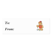 Cute Golfing Golfer Bear Business Card Templates
