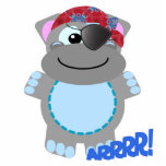 Cute Goofkins hippo pirate photo sculptures