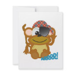 Cute Goofkins monkey pirate invitations