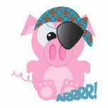 Cute Goofkins piggy pirate photo sculptures