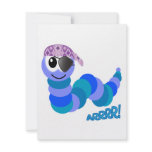 Cute Goofkins pirate caterpillar invitations