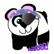 Cute Goofkins pirate panda Photo Cut Outs